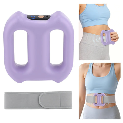 portable dual-ring vibration fascia massager belt for body slimming fat burning and muscle relief