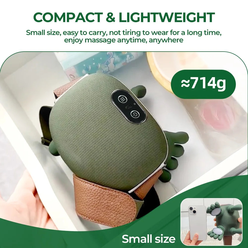 4D bionic finger wireless neck and shoulder massager with heat therapy 3 intensity levels