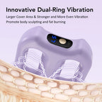 portable dual-ring vibration fascia massager belt for body slimming fat burning and muscle relief