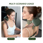 4D bionic finger wireless neck and shoulder massager with heat therapy 3 intensity levels
