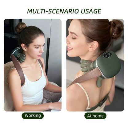 Bionic Finger Neck Shoulder Massager Wireless Trapezius Neck Cervical Kneading Massage Shawl Brushless Motor Neck masajeador