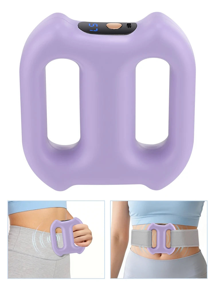 portable dual-ring vibration fascia massager belt for body slimming fat burning and muscle relief