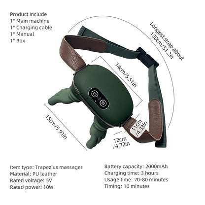Bionic Finger Neck Shoulder Massager Wireless Trapezius Neck Cervical Kneading Massage Shawl Brushless Motor Neck masajeador