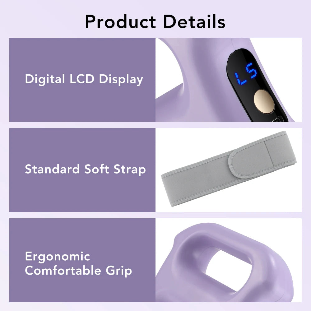 portable dual-ring vibration fascia massager belt for body slimming fat burning and muscle relief