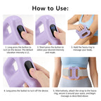 portable dual-ring vibration fascia massager belt for body slimming fat burning and muscle relief