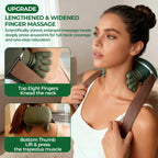 4D bionic finger wireless neck and shoulder massager with heat therapy 3 intensity levels