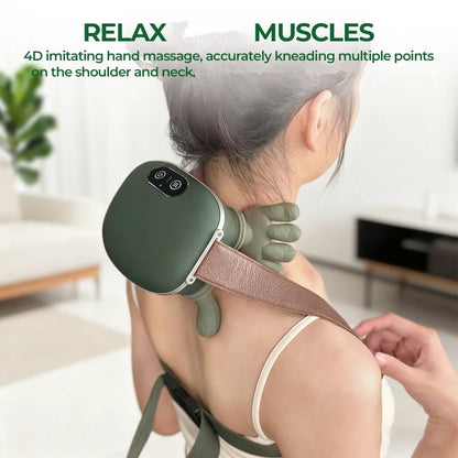 Bionic Finger Neck Shoulder Massager Wireless Trapezius Neck Cervical Kneading Massage Shawl Brushless Motor Neck masajeador