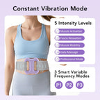 portable dual-ring vibration fascia massager belt for body slimming fat burning and muscle relief