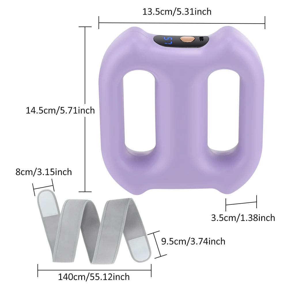portable dual-ring vibration fascia massager belt for body slimming fat burning and muscle relief